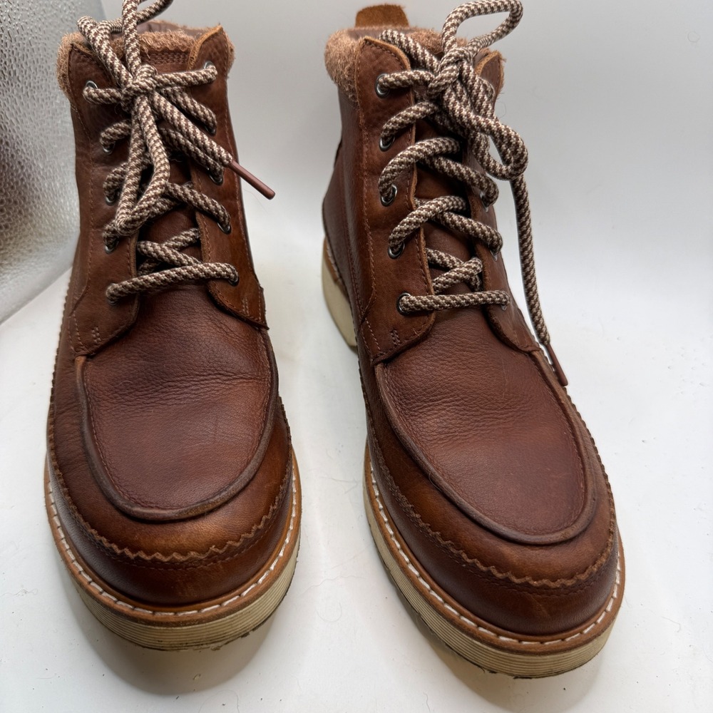Clarks Trace Pine Brown Leather Gore-Tex Ankle Boots Womens 9.5 M 261352644070